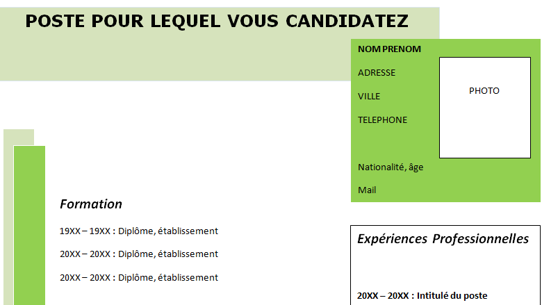 Exemple de CV