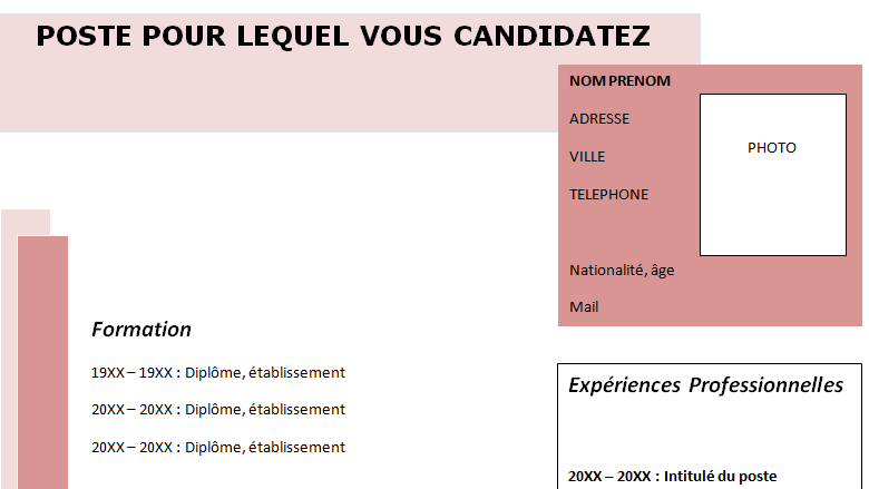 Exemple de CV